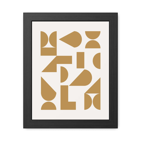 Crown 4 - Modern Geometric Framed Poster - Minimalist Art for Home Decor