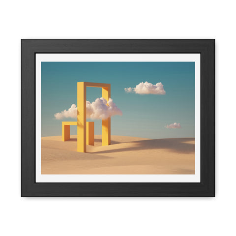 The Gate - Minimalist Desert Framed Poster - Modern Wall Art for Home Decor