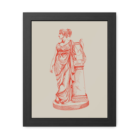 Greeked Out 2 - Elegant Greek Statue Framed Poster Art - Classic Home Decor