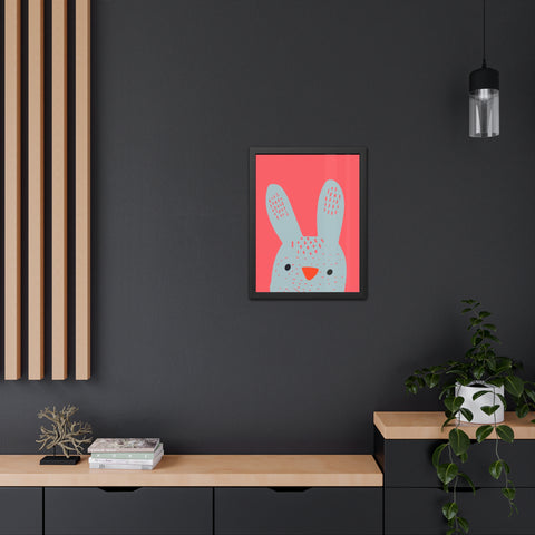 Childrana 1 - Cute Bunny Framed Poster - Perfect for Kids' Rooms & Easter Decor