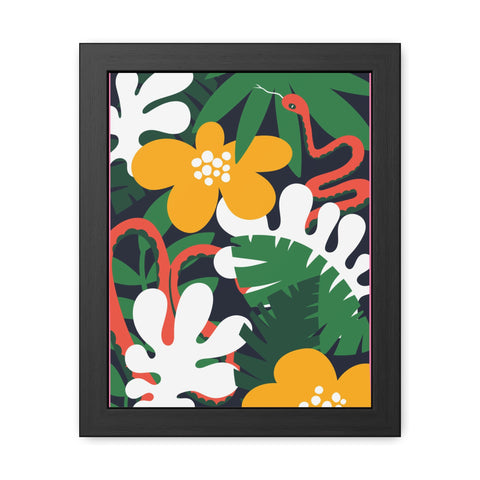 Amazon 3 - Tropical Botanical Framed Poster - Vibrant Jungle Art for Home Decor