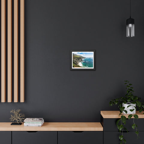 Rocky Coast - Serenity Framed Poster - Ocean View Wall Art for Beach Lovers