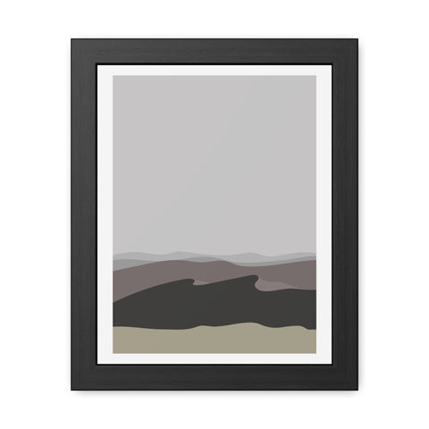 Desert Sun 2 - Modern Landscape Framed Poster - Wall Art for Home Decor - Neutral Tones