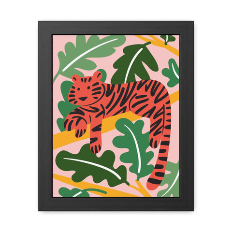 Amazon 1 - Tropical Tiger Framed Poster - Colorful Wall Art for Jungle Lovers