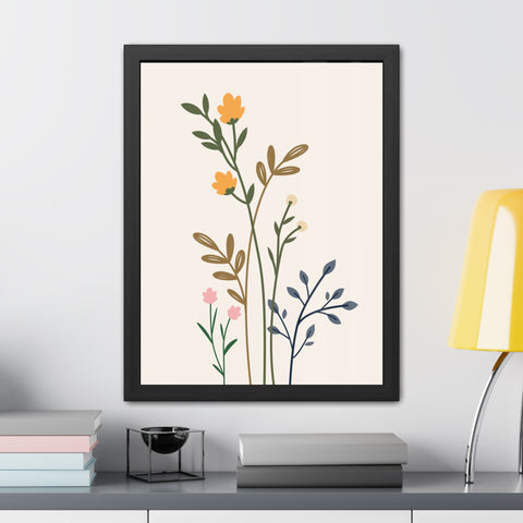 Floral Growth 2 - Botanical Framed Poster - Elegant Floral Wall Art for Home Decor