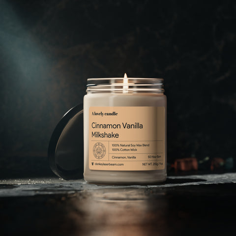 Cinnamon Vanilla Milkshake - Scented Soy Candle, 9oz