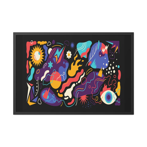 Find the Flame - Colorful Abstract Framed Posters - Vibrant Wall Art for Home Decor