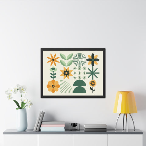Farmhouse 2 - Botanical Framed Poster - Modern Floral Art for Home Decor