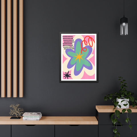 Kurian 6 - Vibrant Floral Framed Poster - Colorful Wall Art for Home Decor