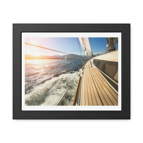 Sailing - Framed Poster - Nautical Wall Art for Beach Lovers & Boaters