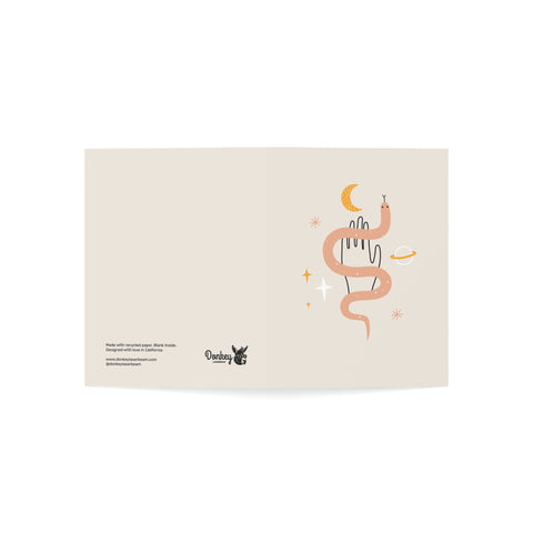 Mystic Snake Greeting Card – Abstract Greeting Card - Illustrated, Beautiful, any occasion