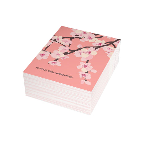 Cherry Blossom Greeting Cards — Abstract / Floral Greeting Card - Illustrated, Beautiful, any occasion