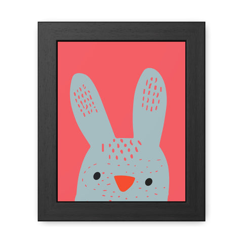 Childrana 1 - Cute Bunny Framed Poster - Perfect for Kids' Rooms & Easter Decor