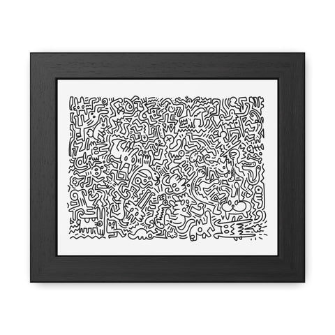 Chaos Theory - Abstract Line Art Framed Poster - Modern Wall Décor for Art Lovers