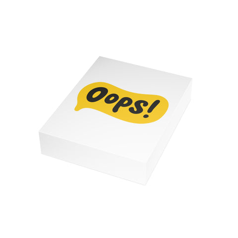 Oops! Apology Greeting Card — Apology Greeting Card - Illustrated, Funny, Snarky, Modern