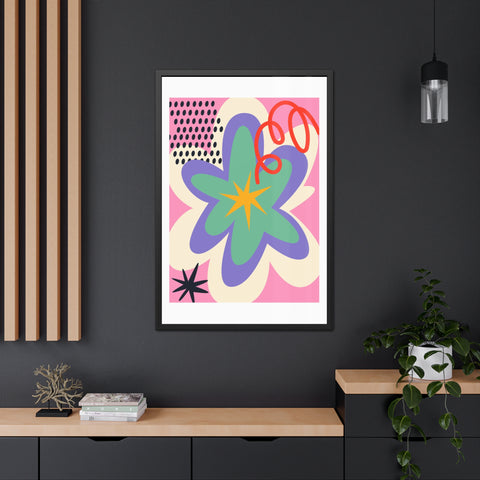 Kurian 6 - Vibrant Floral Framed Poster - Colorful Wall Art for Home Decor