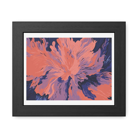 Florescent - Abstract Floral Framed Poster – Modern Wall Art for Home Décor