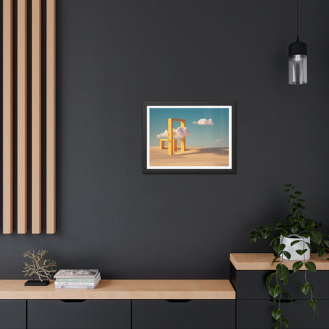 The Gate - Minimalist Desert Framed Poster - Modern Wall Art for Home Decor