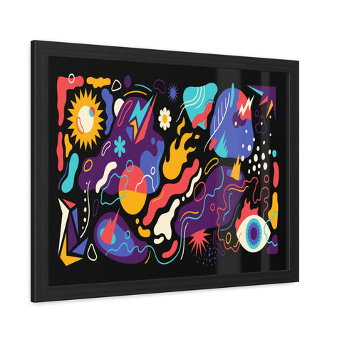 Find the Flame - Colorful Abstract Framed Posters - Vibrant Wall Art for Home Decor