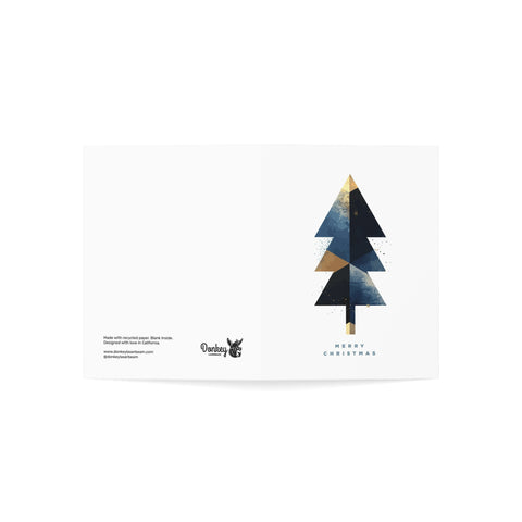 Geometric Christmas Tree Greeting Card — Christmas / Holiday Greeting Card - Illustrated, Modern