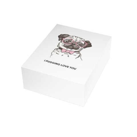 "I Pugging Love You" Greeting Card — Love / Valentine Greeting Card - Illustrated, Funny, Snarky, Modern