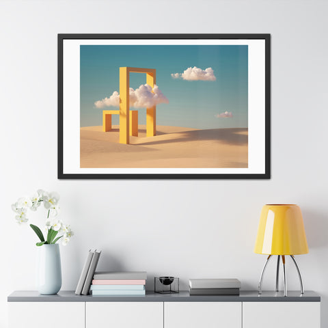 The Gate - Minimalist Desert Framed Poster - Modern Wall Art for Home Decor