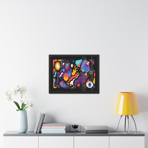 Find the Flame - Colorful Abstract Framed Posters - Vibrant Wall Art for Home Decor