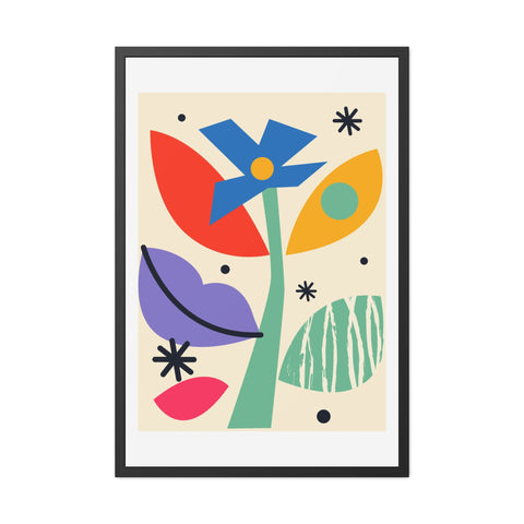 Kurian 11 - Vibrant Floral Framed Poster - Modern Wall Art for Home Décor