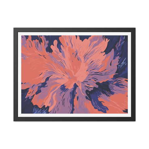 Florescent - Abstract Floral Framed Poster – Modern Wall Art for Home Décor