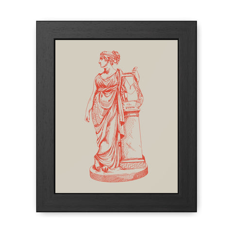 Greeked Out 2 - Elegant Greek Statue Framed Poster Art - Classic Home Decor