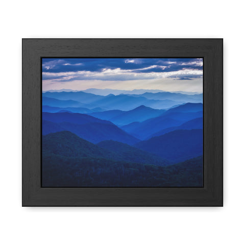 Bluescape - Serene Mountain Landscape Framed Poster – Perfect Wall Art for Nature Lovers