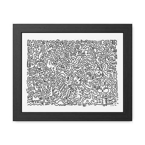 Chaos Theory - Abstract Line Art Framed Poster - Modern Wall Décor for Art Lovers