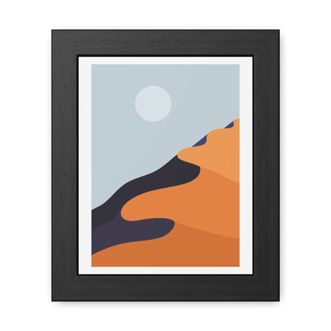 Desert Sun 1 - Modern Desert Landscape Framed Poster - Minimalist Art for Home Decor