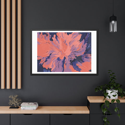 Florescent - Abstract Floral Framed Poster – Modern Wall Art for Home Décor