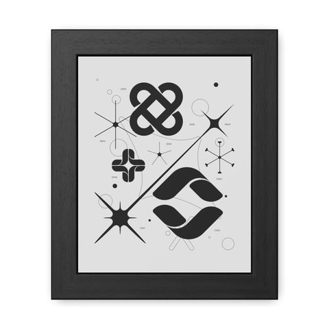 Gridlock 2 - Modern Abstract Framed Posters - Minimalist Wall Art for Home Decor