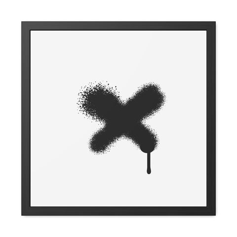 Graffiti 2 - Minimalist Black X Framed Poster – Modern Wall Art for Home Décor