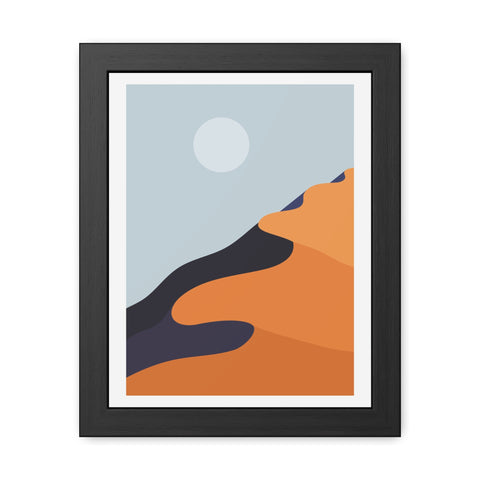 Desert Sun 1 - Modern Desert Landscape Framed Poster - Minimalist Art for Home Decor