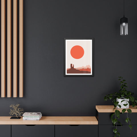 Desert Sun 3 - Desert Sunset Framed Poster - Minimalist Wall Art for Home Decor