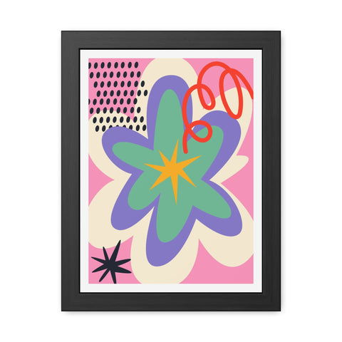 Kurian 6 - Vibrant Floral Framed Poster - Colorful Wall Art for Home Decor