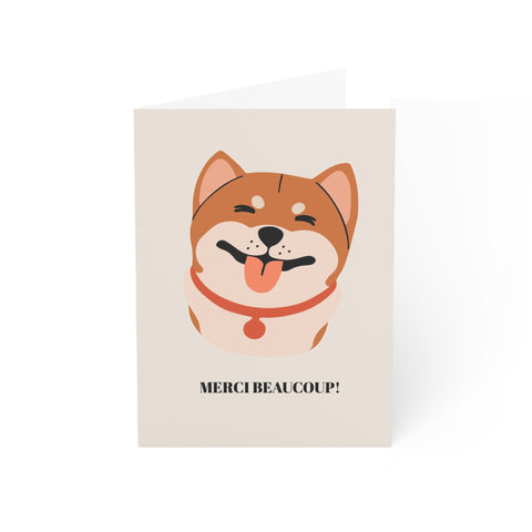 Merci Beaucoup! Thank you (Shiba Inu) - Greeting Card