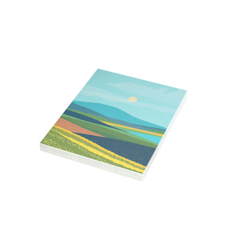 Scenic Sunrise Landscape Greeting Card — Abstract Greeting Card - Illustrated, Beautiful, any occasion