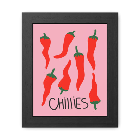 Spicy Chillies Framed Poster - Vibrant Kitchen Wall Art