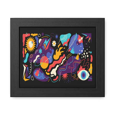 Find the Flame - Colorful Abstract Framed Posters - Vibrant Wall Art for Home Decor