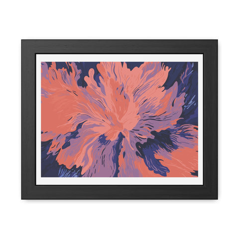 Florescent - Abstract Floral Framed Poster – Modern Wall Art for Home Décor