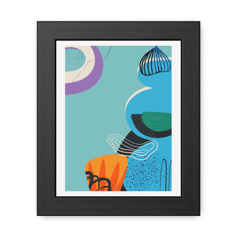Ericsson 4 - Modern Abstract Framed Poster - Colorful Wall Art for Home Decor