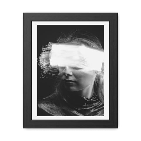 Flash of light - Portrait - Abstract Framed Poster - Modern Wall Art for Creative Spaces