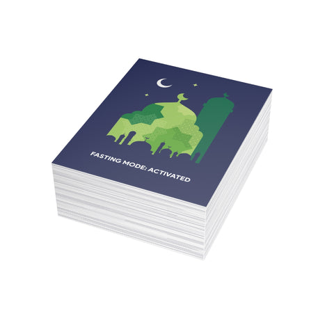 Ramadan  "Fasting Mode: Activated" Greeting Card — Ramadan / Holiday Greeting Card - Illustrated, Modern