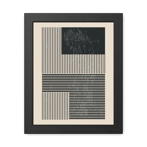 Ink Stamp 6b - Modern Line Art Framed Poster – Minimalist Wall Decor for Contemporary Spaces