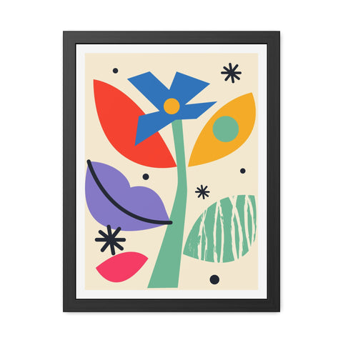 Kurian 11 - Vibrant Floral Framed Poster - Modern Wall Art for Home Décor