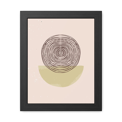 Blend 3 - Minimalist Framed Poster - Abstract Circular Design for Modern Decor